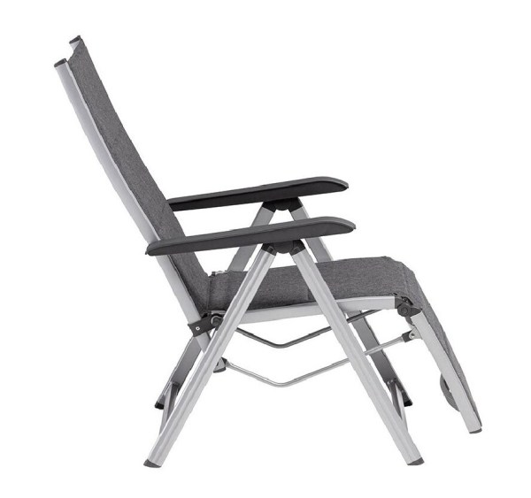BASIC PLUS PADDED relaxační, polohovací, hliníkové křeslo - stříbrná / antracit