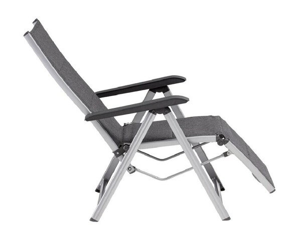 BASIC PLUS PADDED relaxační, polohovací, hliníkové křeslo - stříbrná / antracit