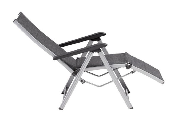 BASIC PLUS PADDED relaxační, polohovací, hliníkové křeslo - stříbrná / antracit