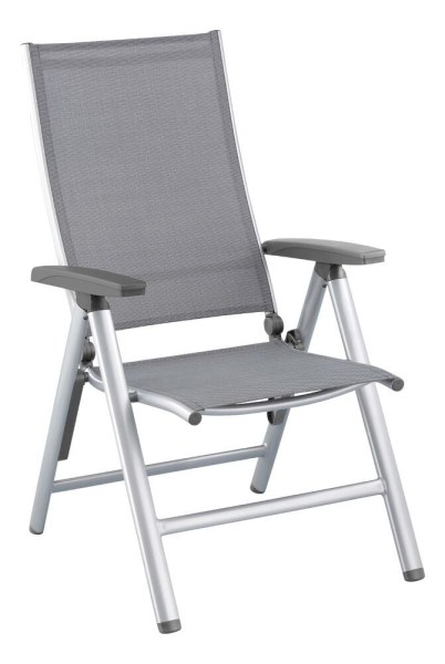 CIRRUS polohovací, hliníkové křeslo - stříbrná / šedá