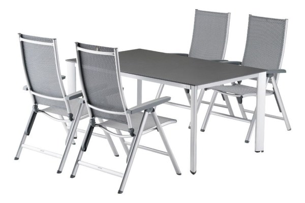 CIRRUS polohovací, hliníkové křeslo - stříbrná / šedá