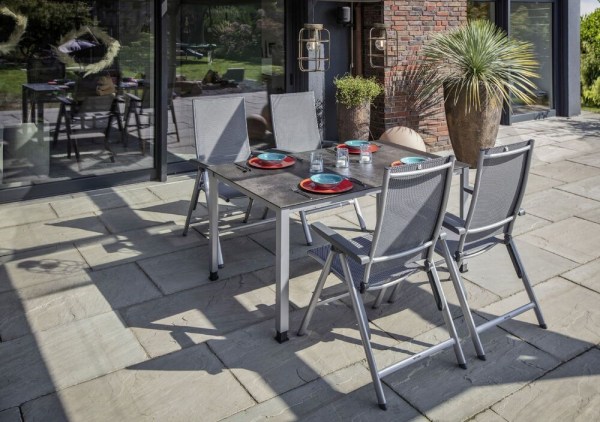 CIRRUS polohovací, hliníkové křeslo - stříbrná / šedá