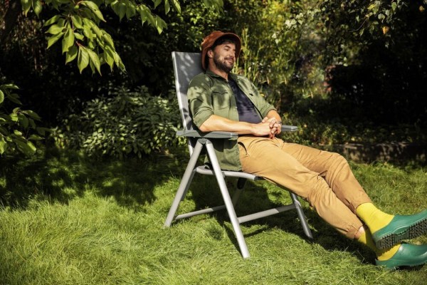 CIRRUS polohovací, hliníkové křeslo - stříbrná / šedá