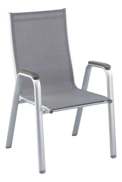 CIRRUS stohovatelné, hliníkové křeslo - stříbrná / šedá