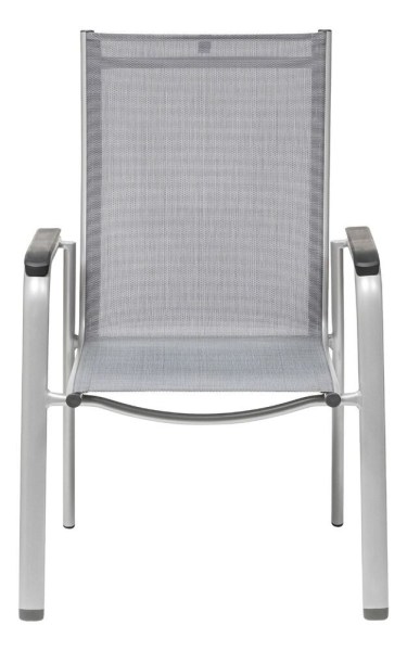 CIRRUS stohovatelné, hliníkové křeslo - stříbrná / šedá
