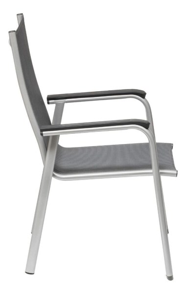 CIRRUS stohovatelné, hliníkové křeslo - stříbrná / šedá