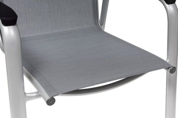 CIRRUS stohovatelné, hliníkové křeslo - stříbrná / šedá