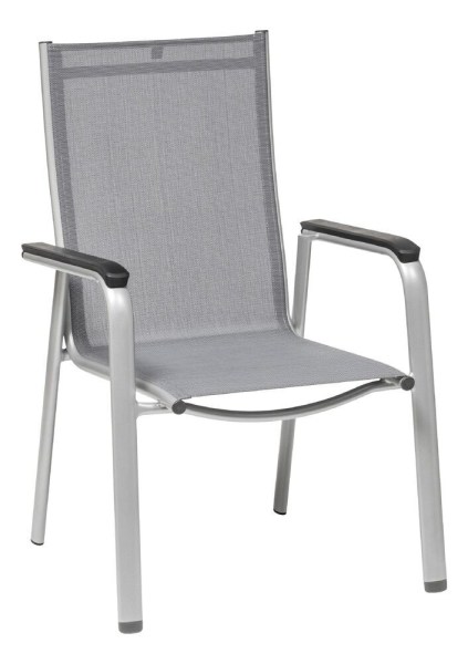 CIRRUS stohovatelné, hliníkové křeslo - stříbrná / šedá