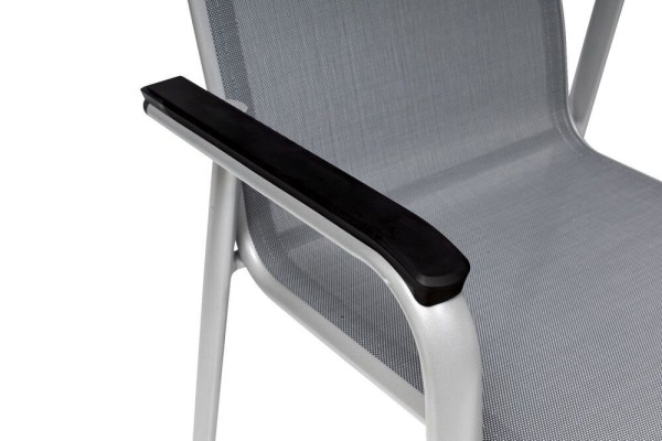 CIRRUS stohovatelné, hliníkové křeslo - stříbrná / šedá