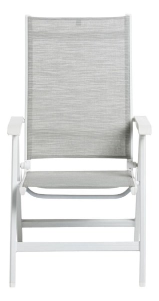 BASIC PLUS polohovací, hliníkové křeslo - bílá/světle šedá