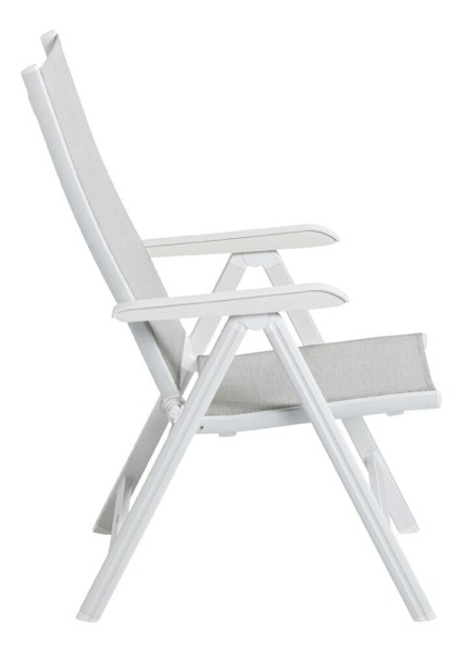 BASIC PLUS polohovací, hliníkové křeslo - bílá/světle šedá