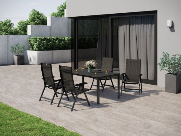 BASIC PLUS polohovací, hliníkové křeslo - antracit/antracit