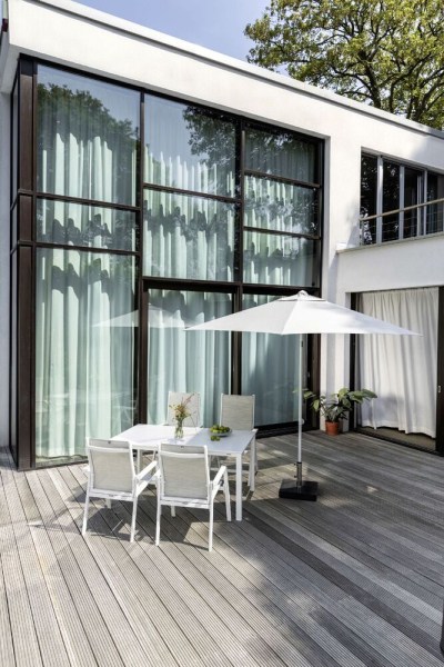 BASIC PLUS stohovatelné, hliníkové křeslo - bílá/světle šedá