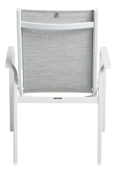 BASIC PLUS stohovatelné, hliníkové křeslo - bílá/světle šedá