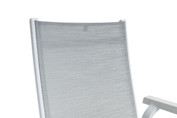 BASIC PLUS stohovatelné, hliníkové křeslo - bílá/světle šedá