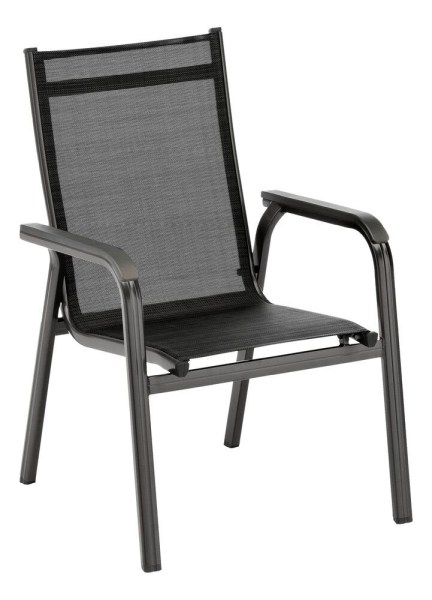 BASIC PLUS stohovatelné, hliníkové křeslo - antracit/antracit