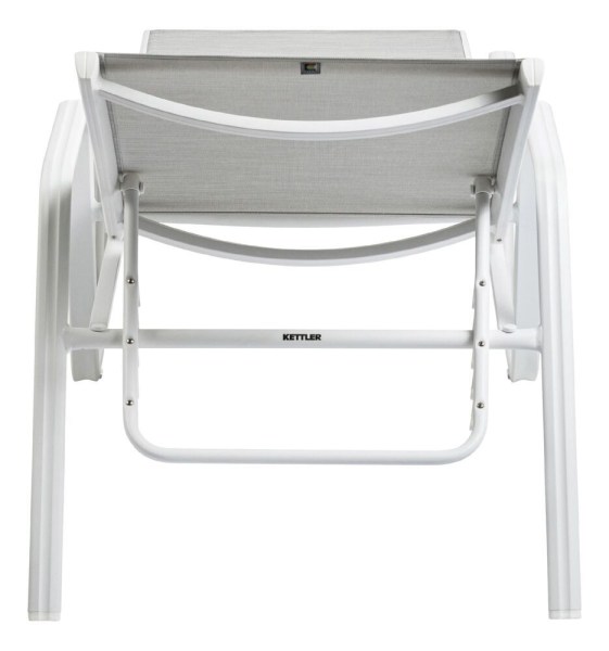 BASIC PLUS hliníkové lehátko - bílá/světle šedá