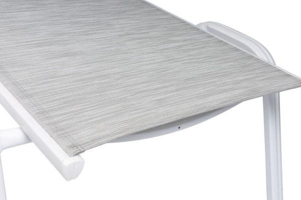 BASIC PLUS hliníkové lehátko - bílá/světle šedá