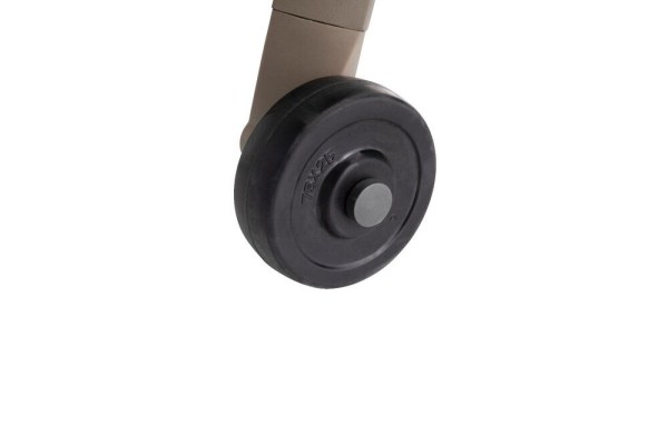 DIAMOND hliníkové lehátko s teakovými područkami - taupe / béžová