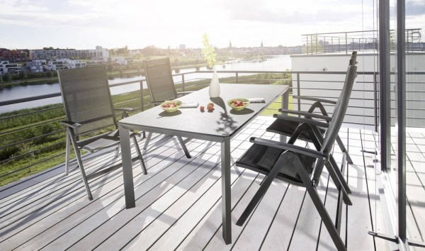 EASY polohovací, hliníkové křeslo - antracit/ antracit