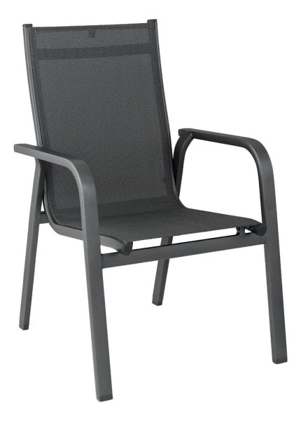 EASY stohovatelné, hliníkové křeslo - antracit/ antracit