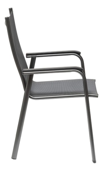 CIRRUS stohovatelné, hliníkové křeslo - antracit/šedá