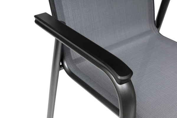 CIRRUS stohovatelné, hliníkové křeslo - antracit/šedá
