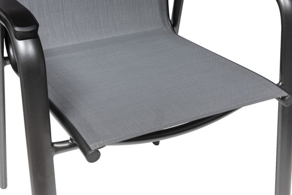 CIRRUS stohovatelné, hliníkové křeslo - antracit/šedá