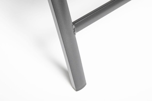 MEMPHIS TEAK polohovací, hliníkové křeslo s teakovými područkami - antracit / bronzová