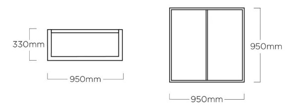 Stolová kostra EGO 95x95cm - antracit