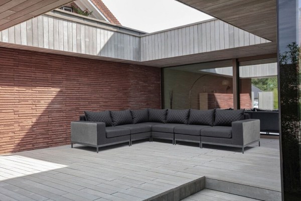 EGO MODULAR ukončovací díl levý - antracit/antracit/sunbrella®