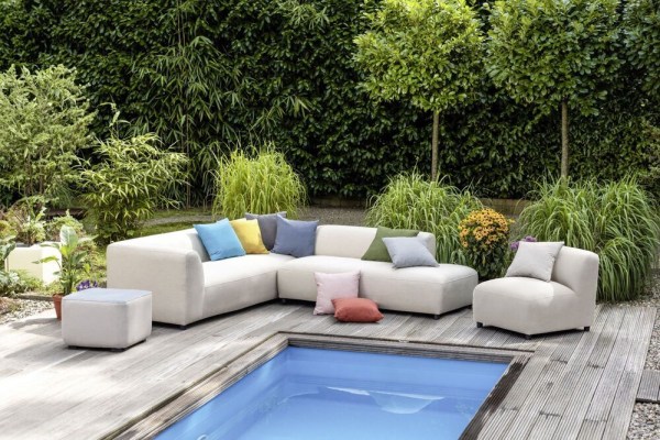 Venkovní křeslo OSEA - antracit/béžová