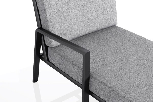 ZENITH ukončovací lehátkový díl levý - matný antracit/světle šedá