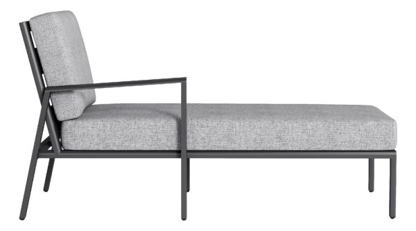 ZENITH ukončovací lehátkový díl levý - matný antracit/světle šedá