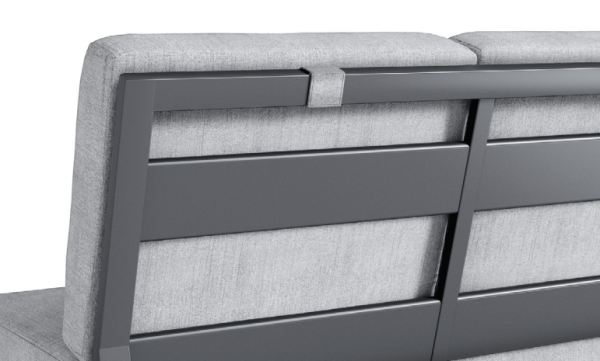 ZENITH ukončovací lehátkový díl levý - matný antracit/světle šedá