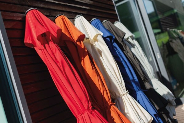 Slunečník KETTLER EASY PUSH ø 300 cm - stříbrná / antracit - voděodolný