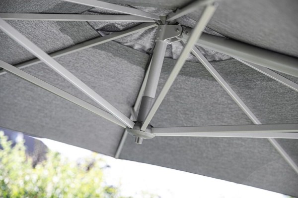 Slunečník KETTLER EASY TURN 300x300 cm - stříbrná / antracit - voděodolný