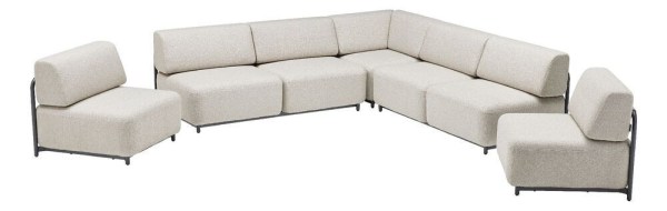 TRIBE křeslo/středový díl - antracit/béžová