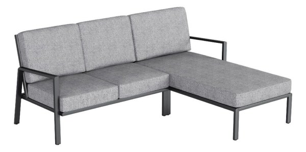 ZENITH ukončovací lehátkový díl pravý - matný antracit/světle šedá