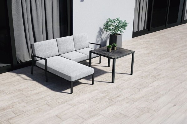 ZENITH ukončovací díl pravý - matný antracit/světle šedá