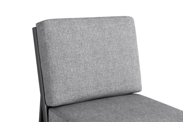 ZENITH křeslo/středový díl - matný antracit/světle šedá