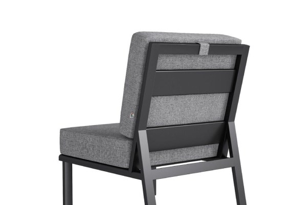 ZENITH křeslo/středový díl - matný antracit/světle šedá