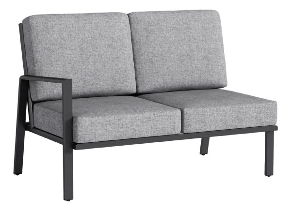 ZENITH křeslo/středový díl - matný antracit/světle šedá