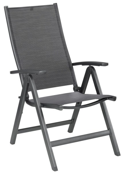 SIMPLY polohovací, hliníkové křeslo - matný antracit/antracit