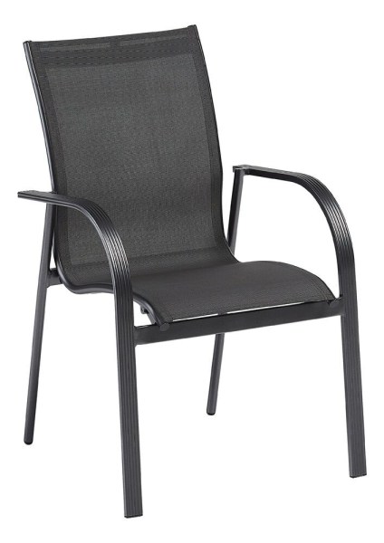 TAMPA stohovatelné, hliníkové křeslo - antracit/antracit