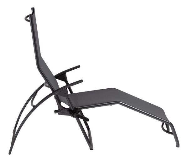 TAMPA sklápěcí lehátko - antracit/antracit