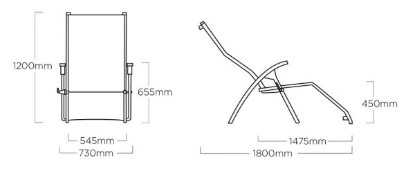 TAMPA sklápěcí lehátko - antracit/antracit