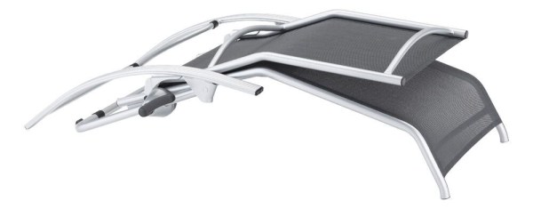 TAMPA sklápěcí lehátko - antracit/antracit