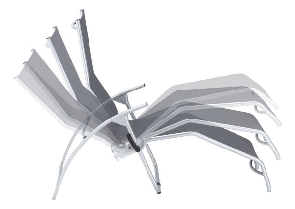 TAMPA sklápěcí lehátko - antracit/antracit