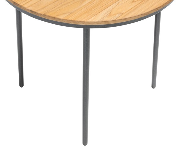 TRIBE stolek o 50 cm - antracit/teak